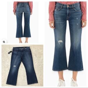 New Siwy Jean Sarah Jane Crop Flare in Day In Paradise Denim NWT